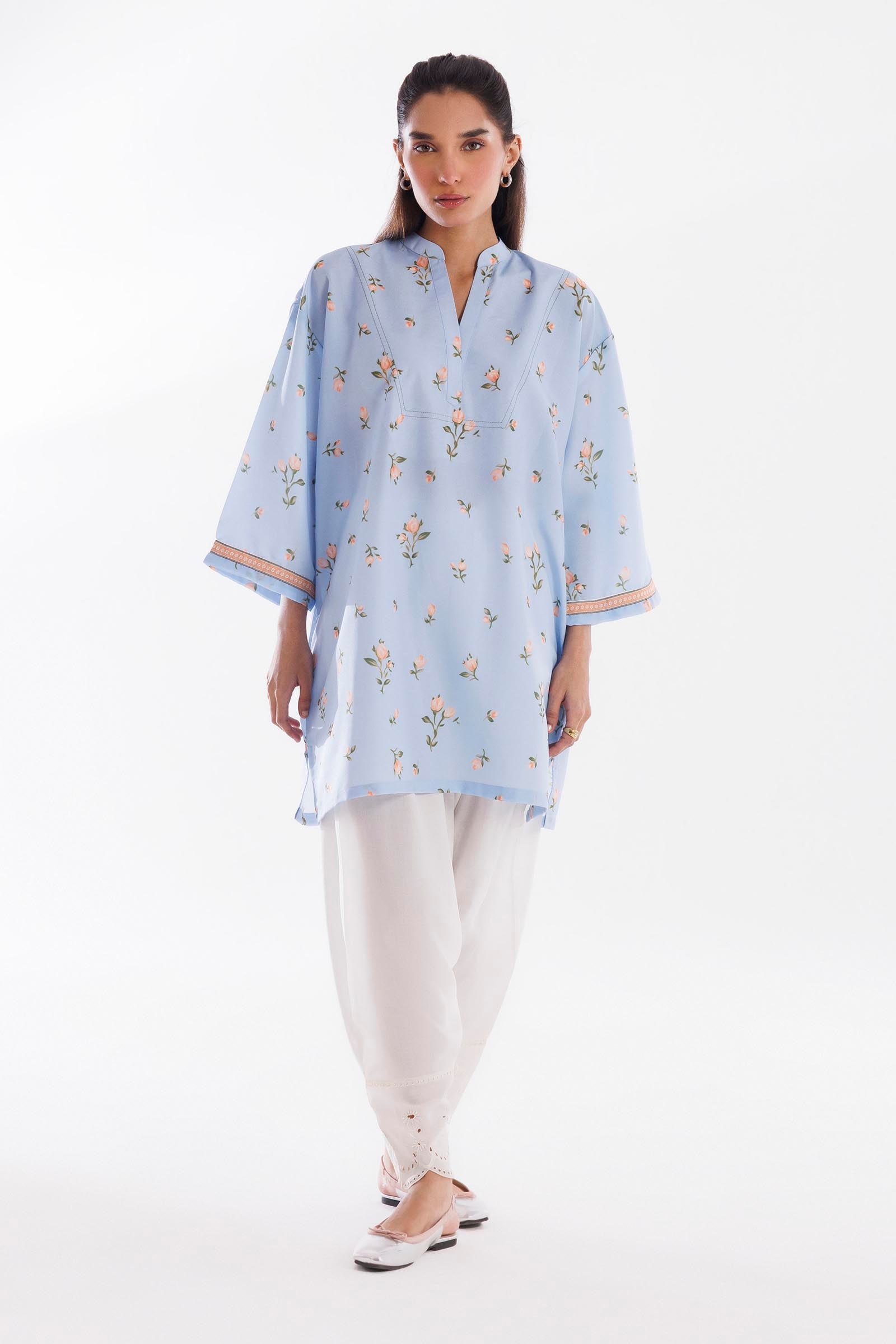 Stitched Printed Viscose Shirt