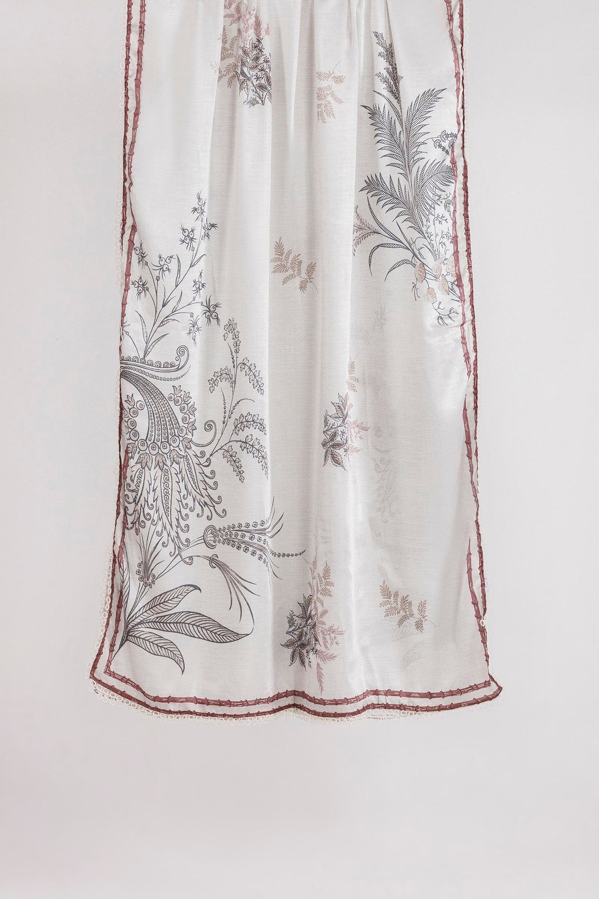 Stitched Printed Silk Satin Dupatta