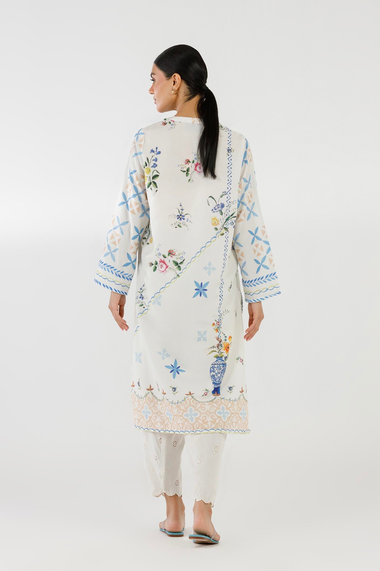 Stitched Cambric Embroidered Shirt