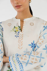 Stitched Cambric Embroidered Shirt