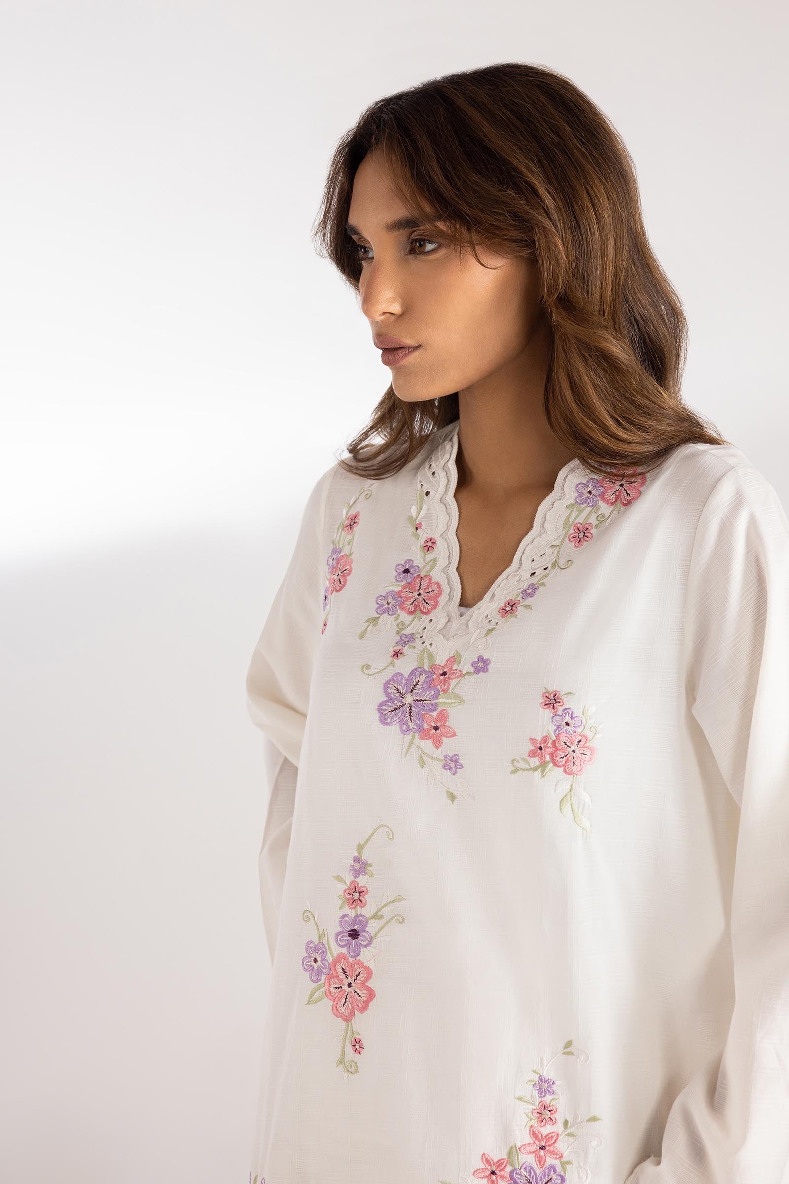 Stitched Cotton Embroidered Shirt + Shalwar