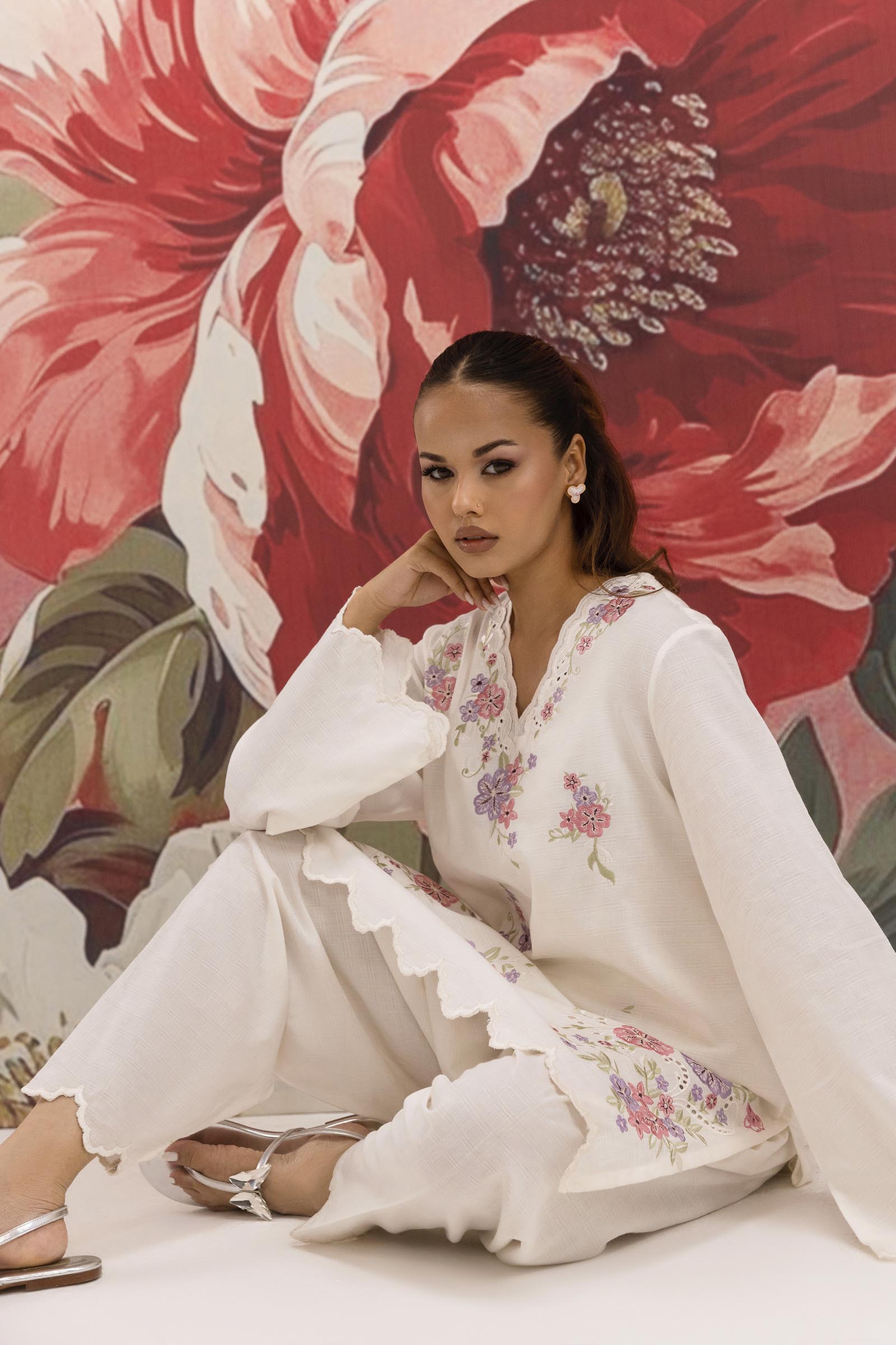 Stitched Cotton Embroidered Shirt + Shalwar