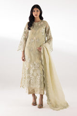 Stitched Embroidered Raw Silk Suit