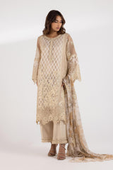 Stitched Embroidered Organza Shirt + Bottom