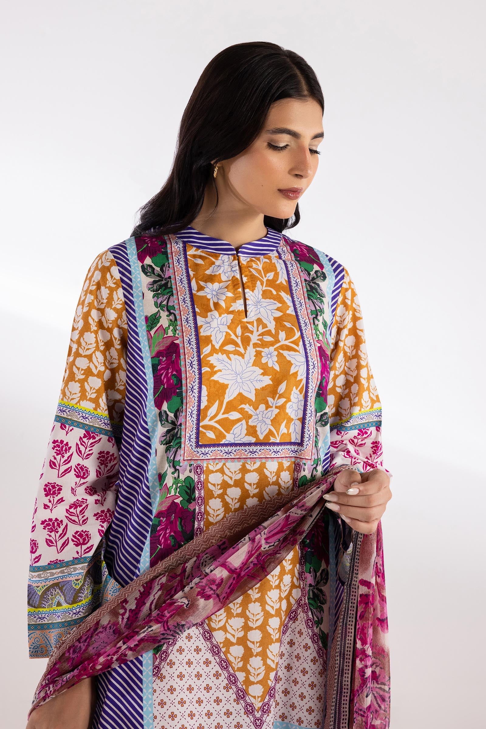 Stitched Mahay Lawn Suit