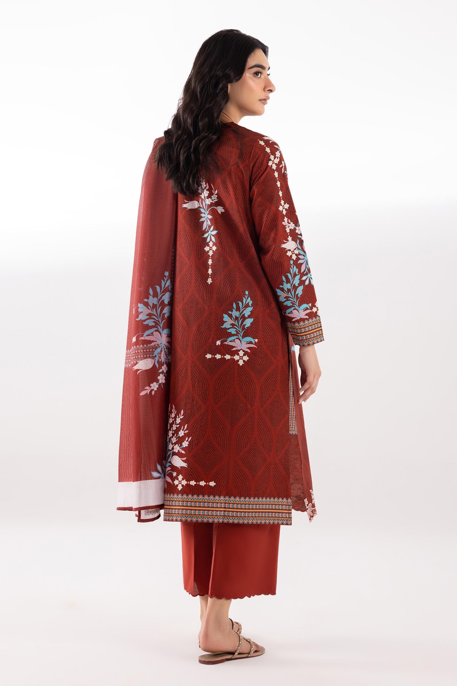 Stitched Printed Lawn Shirt + Culotte
