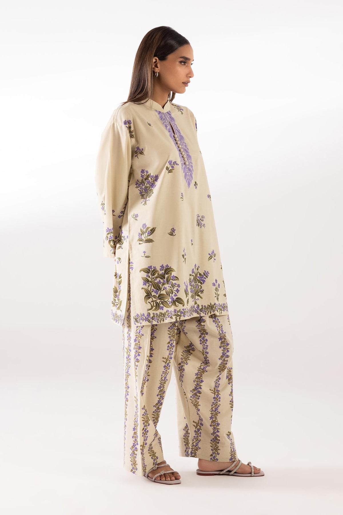 Stitched Printed Lawn Shirt + Shalwar