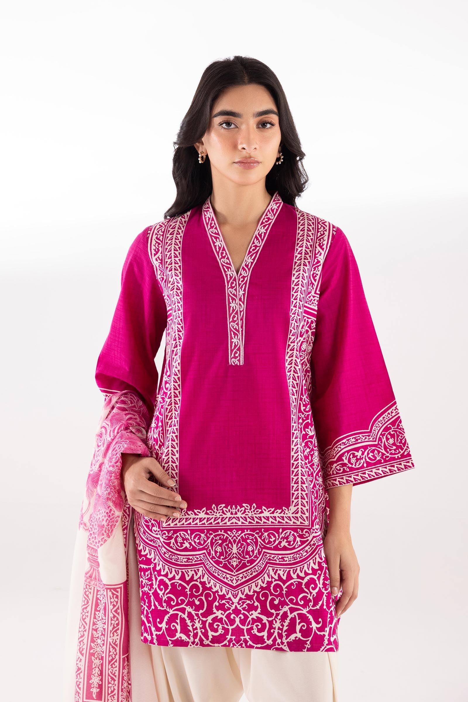 Stitched Printed Lawn Shirt + Dupatta
