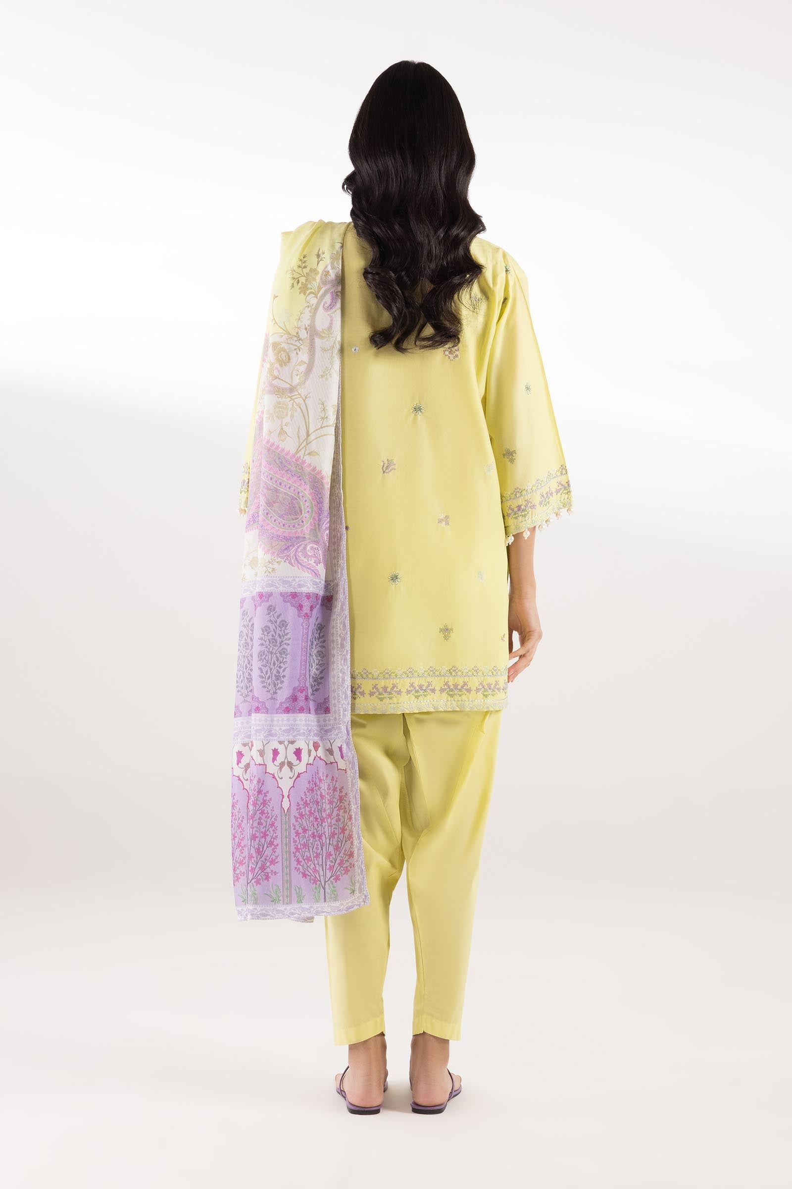 Stitched Muzlin Lawn Suit