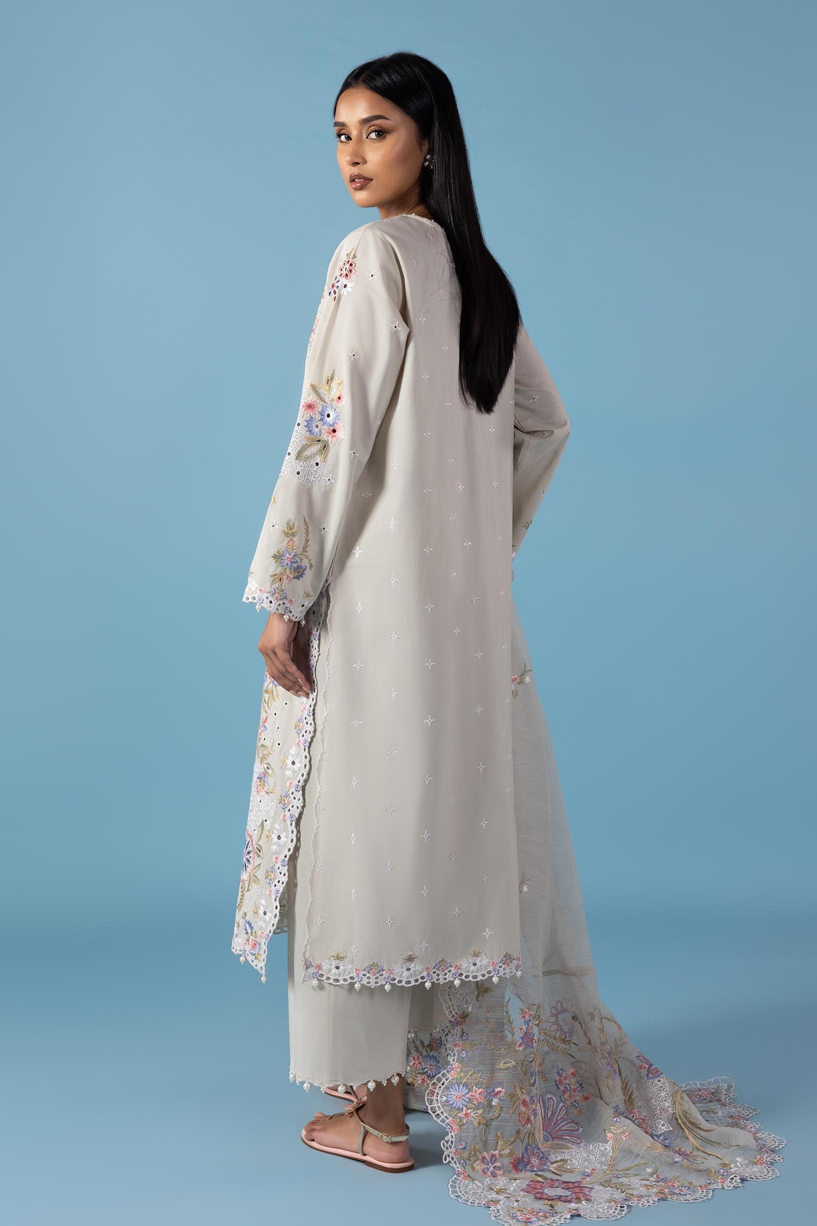 Stitched Embroidered Lawn Shirt