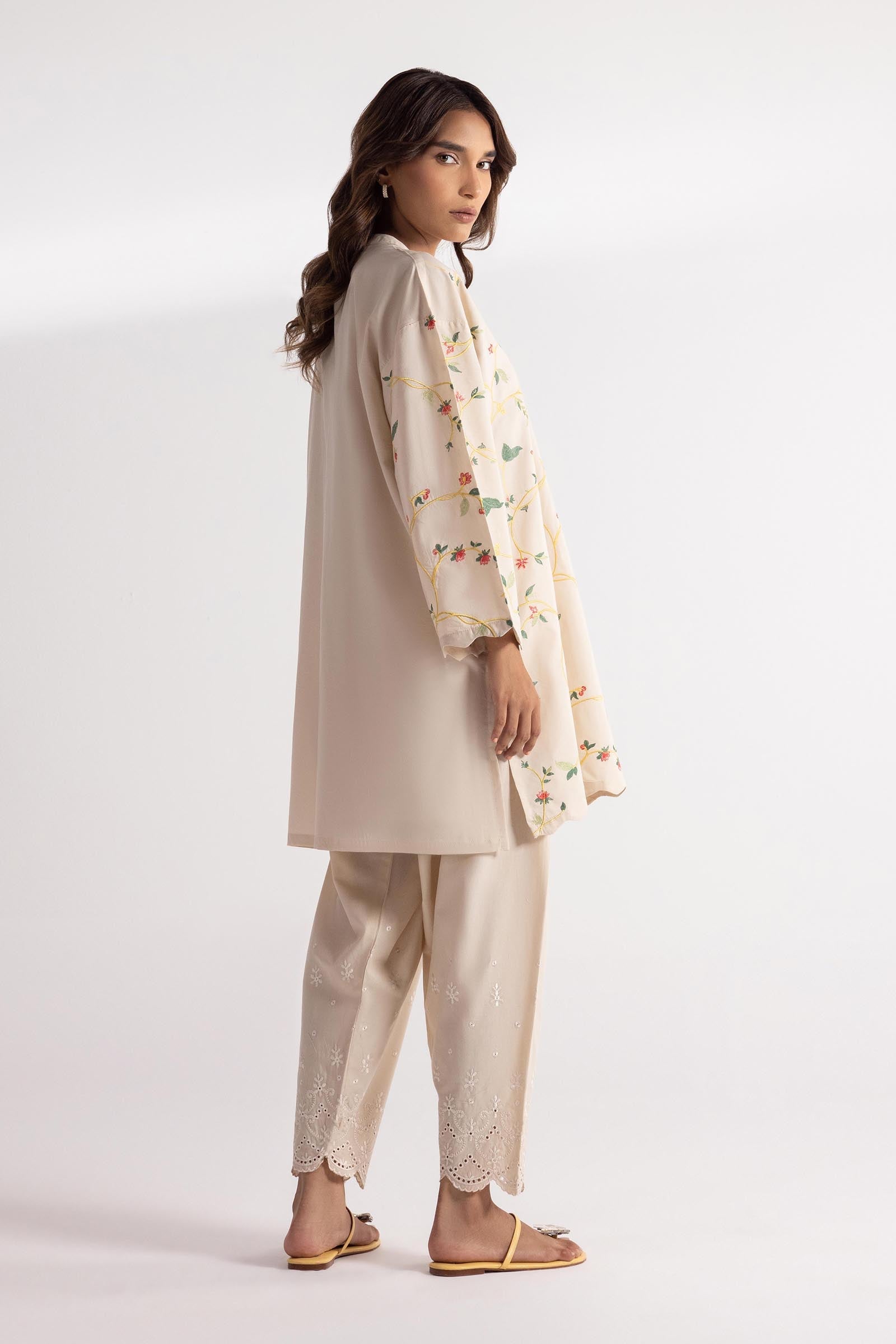 Stitched Embroidered lawn Shirt