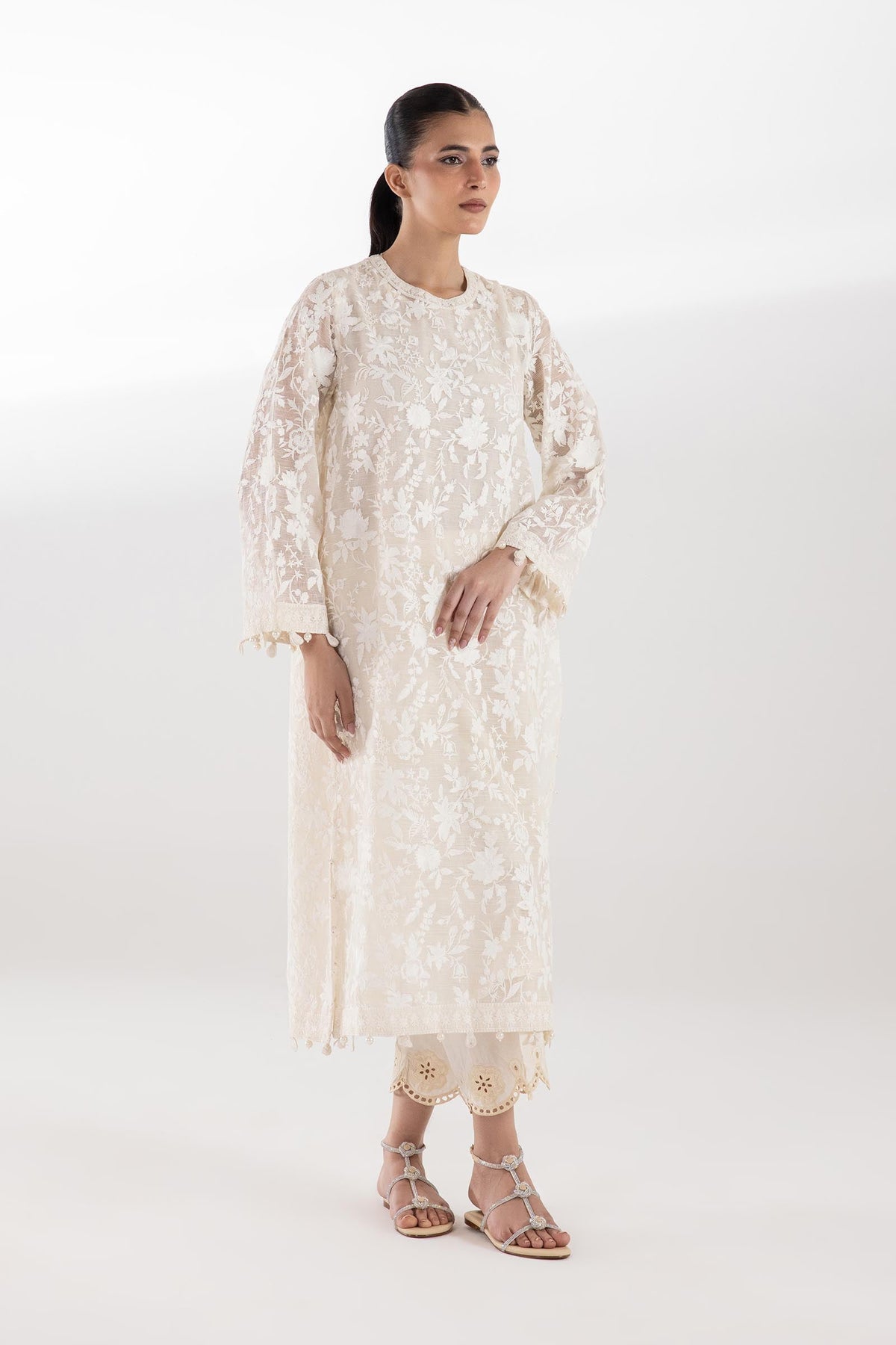 Stitched Embroidered Slub Shirt