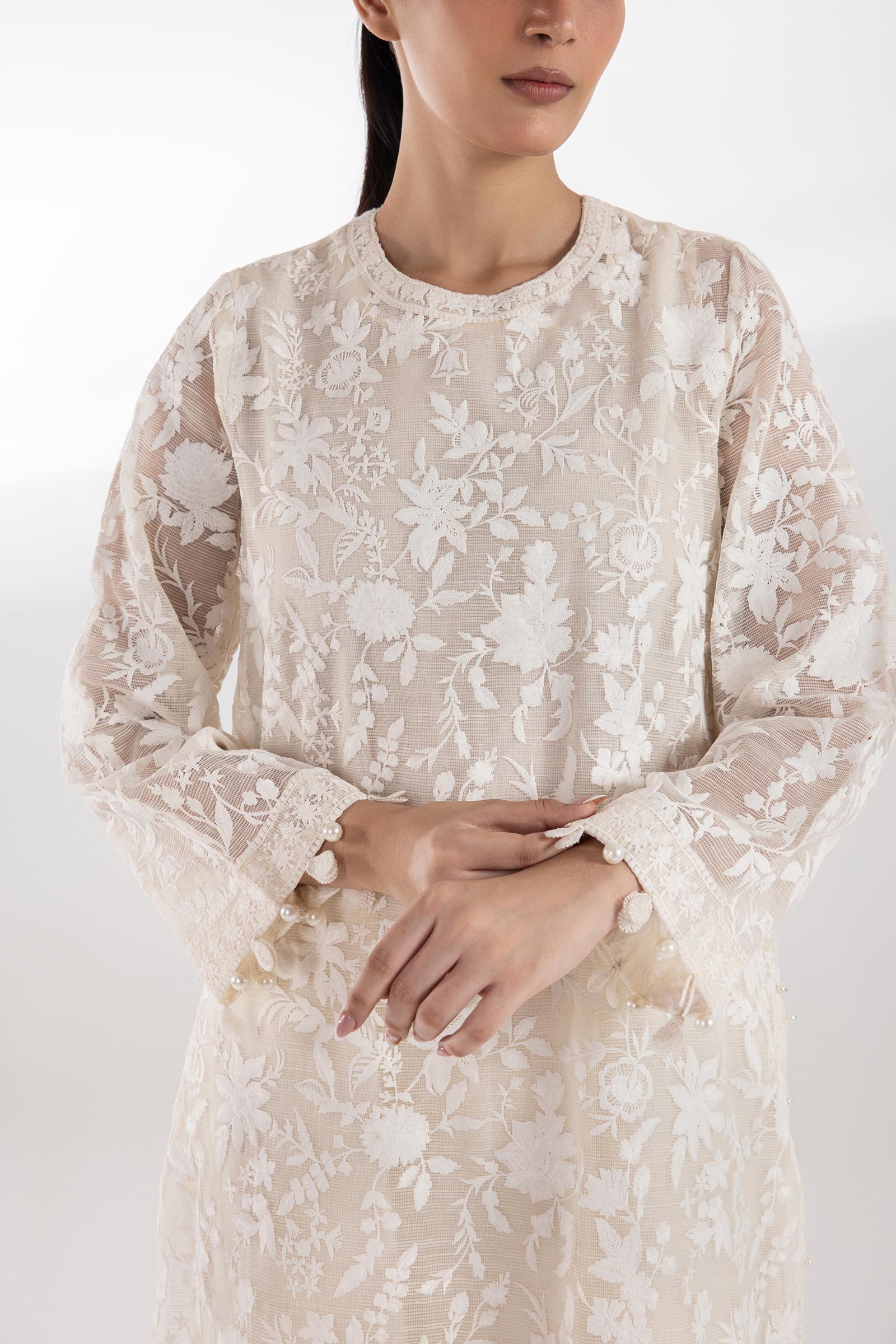 Stitched Embroidered Slub Shirt