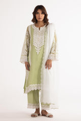 Stitched Cotton Embroidered Dupatta