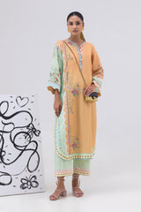 Stitched Printed Lawn Shirt + Culotte