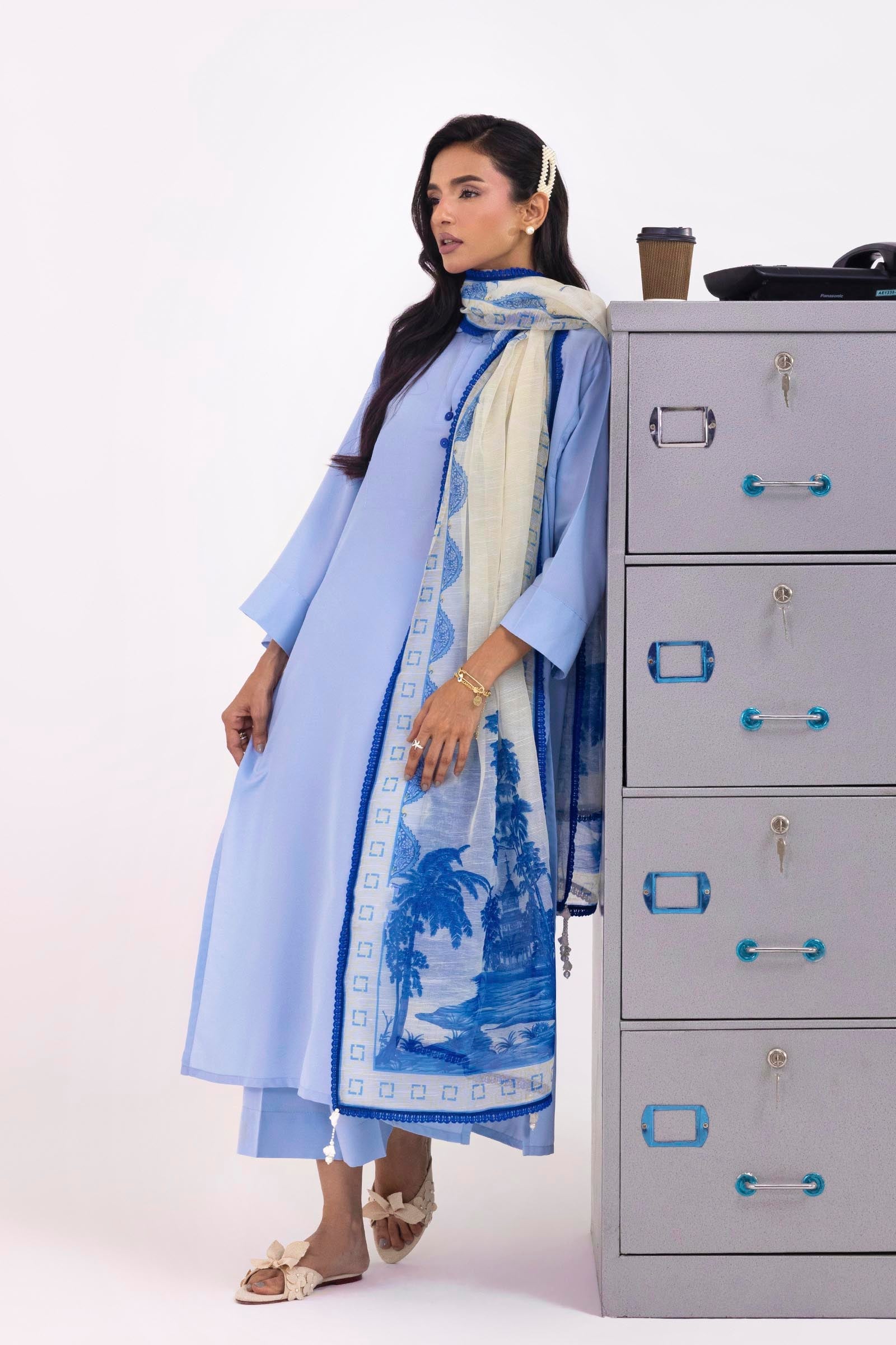 Stitched Linen Shirt+Culotte