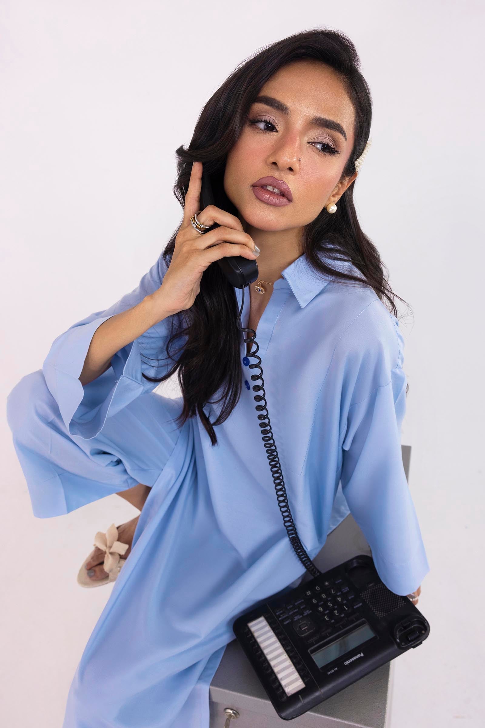 Stitched Linen Shirt+Culotte