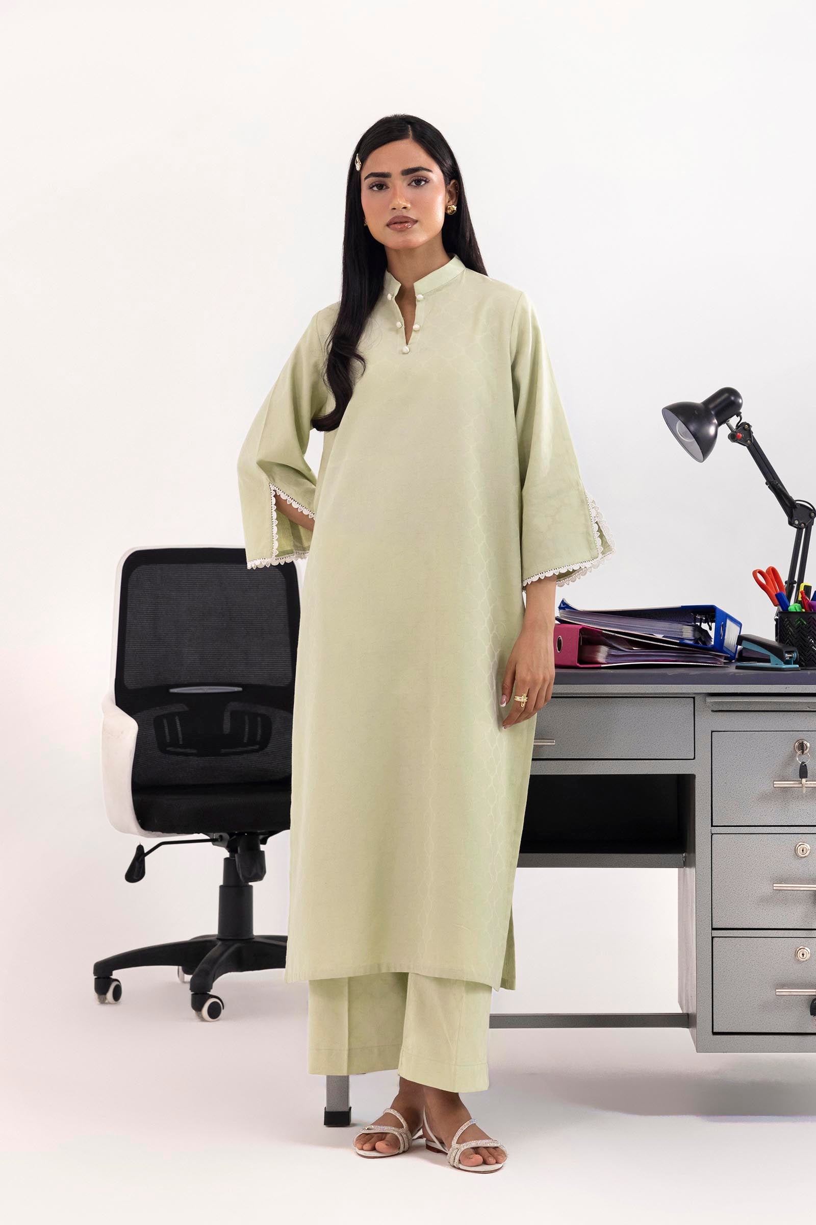 Stitched Dobby Shirt+Culotte
