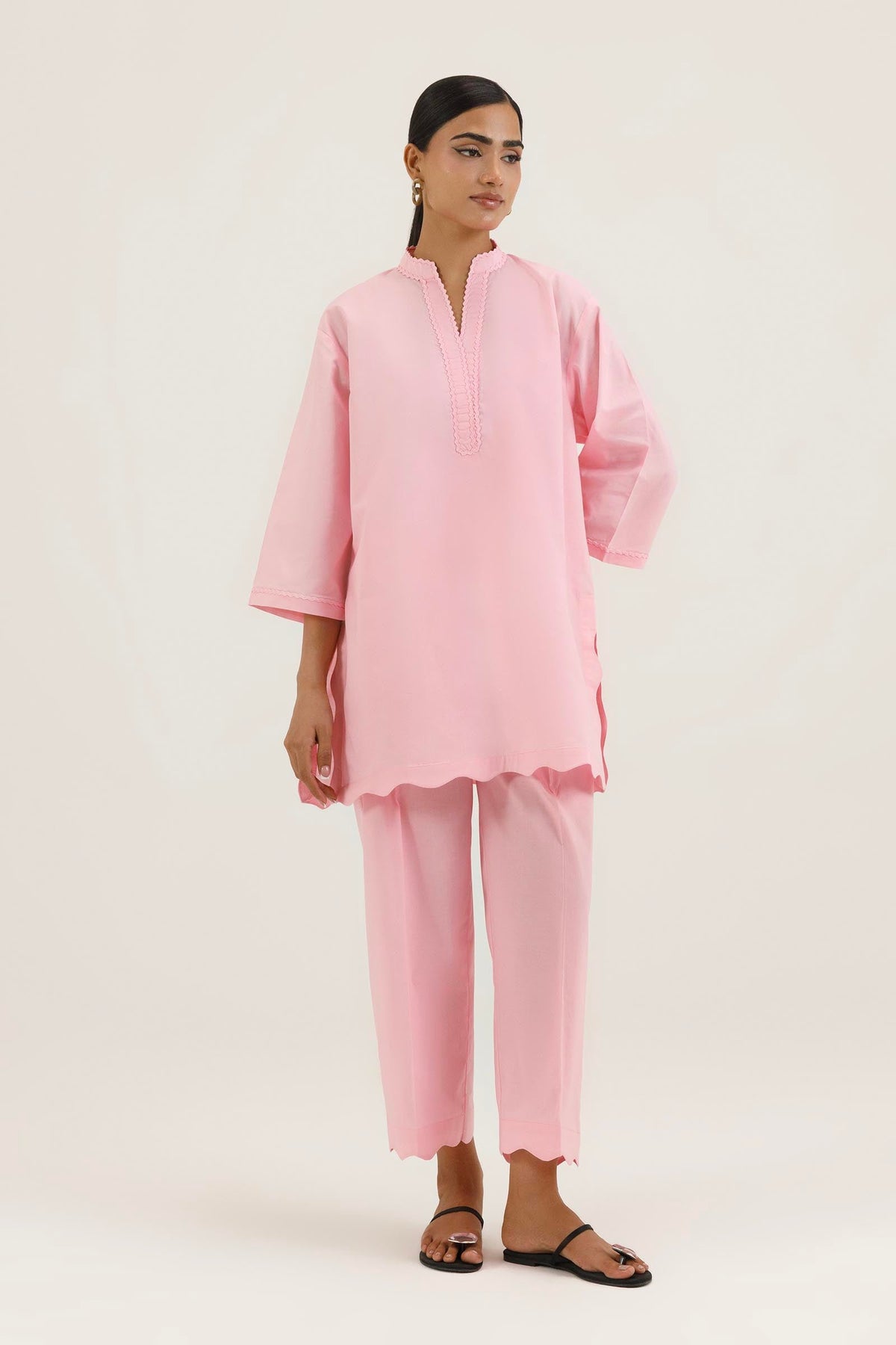 Stitched Lawn Shirt+ Culotte
