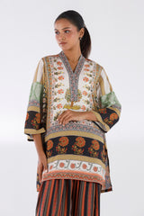 Stitched Printed Linen Shirt+ Shalwar