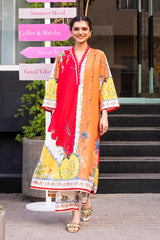 Stitched Printed Linen Shirt + Culotte