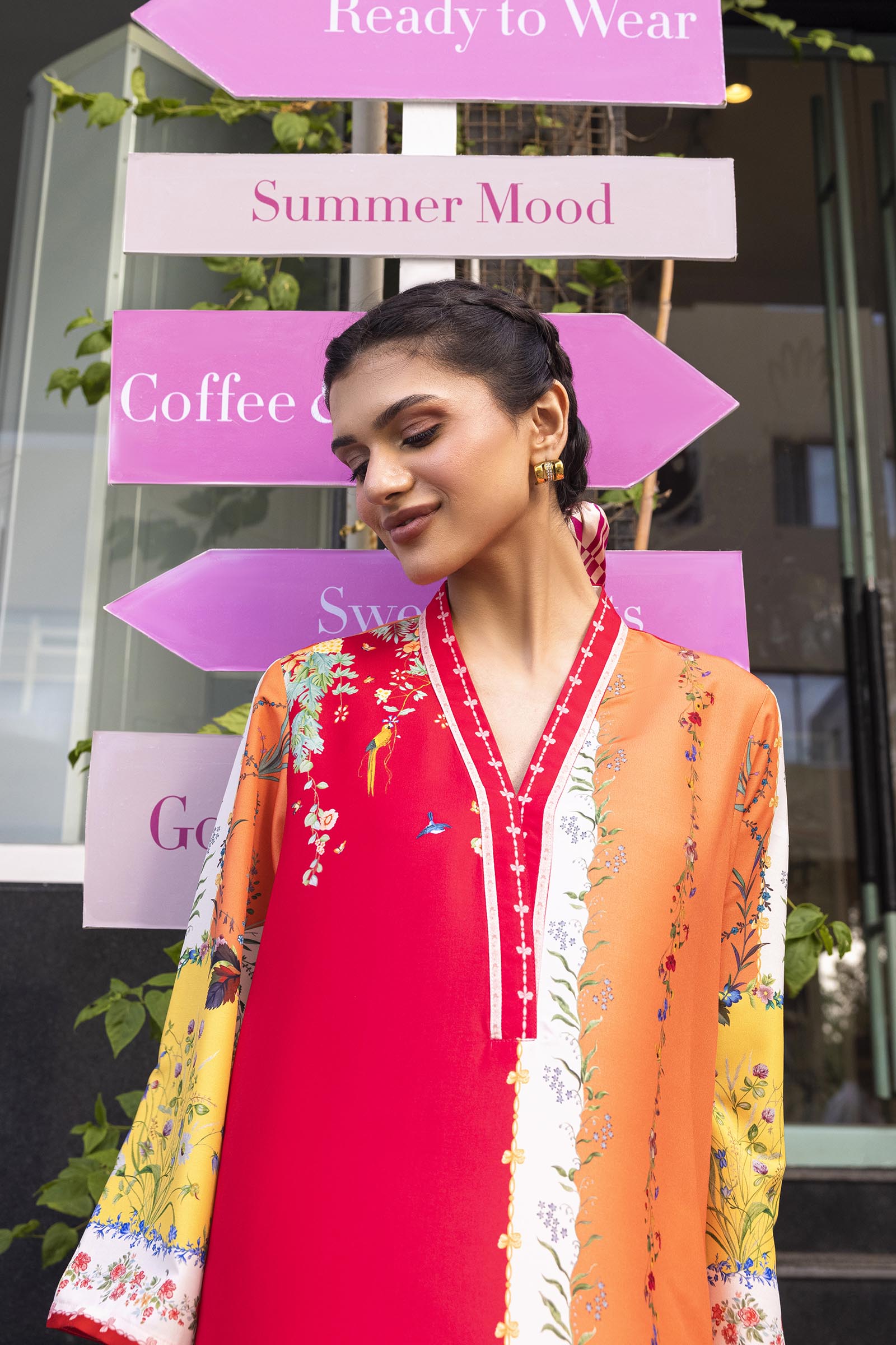 Stitched Printed Linen Shirt + Culotte