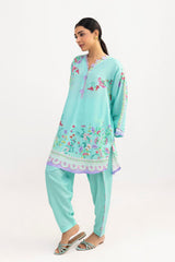 Stitched Printed Linen Shirt + Shalwar