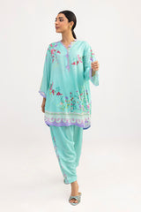 Stitched Printed Linen Shirt + Shalwar