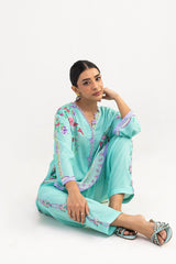 Stitched Printed Linen Shirt + Shalwar