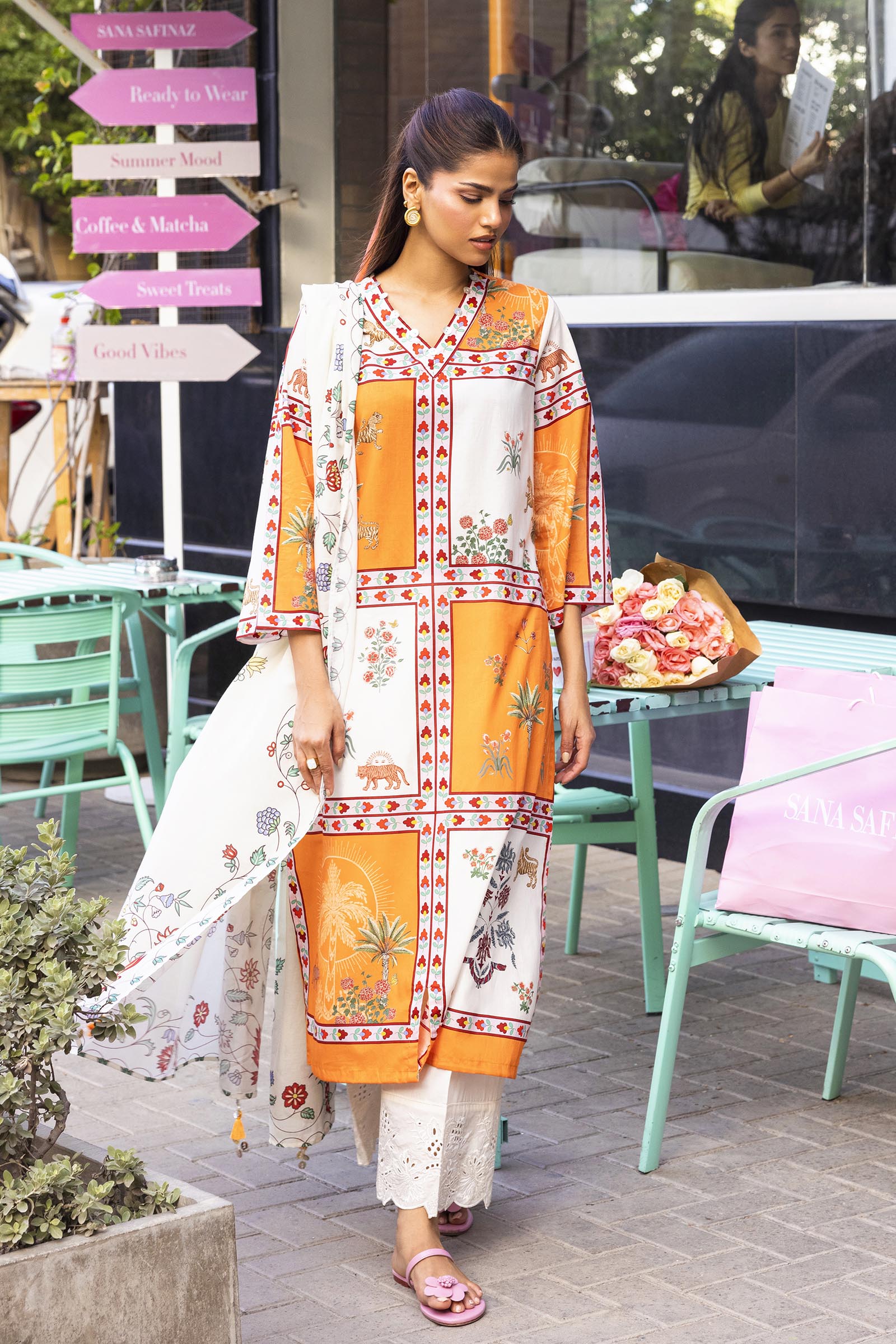 Stitched Printed Lawn Shirt