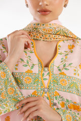 Stitched Printed Linen Shirt + Dupatta