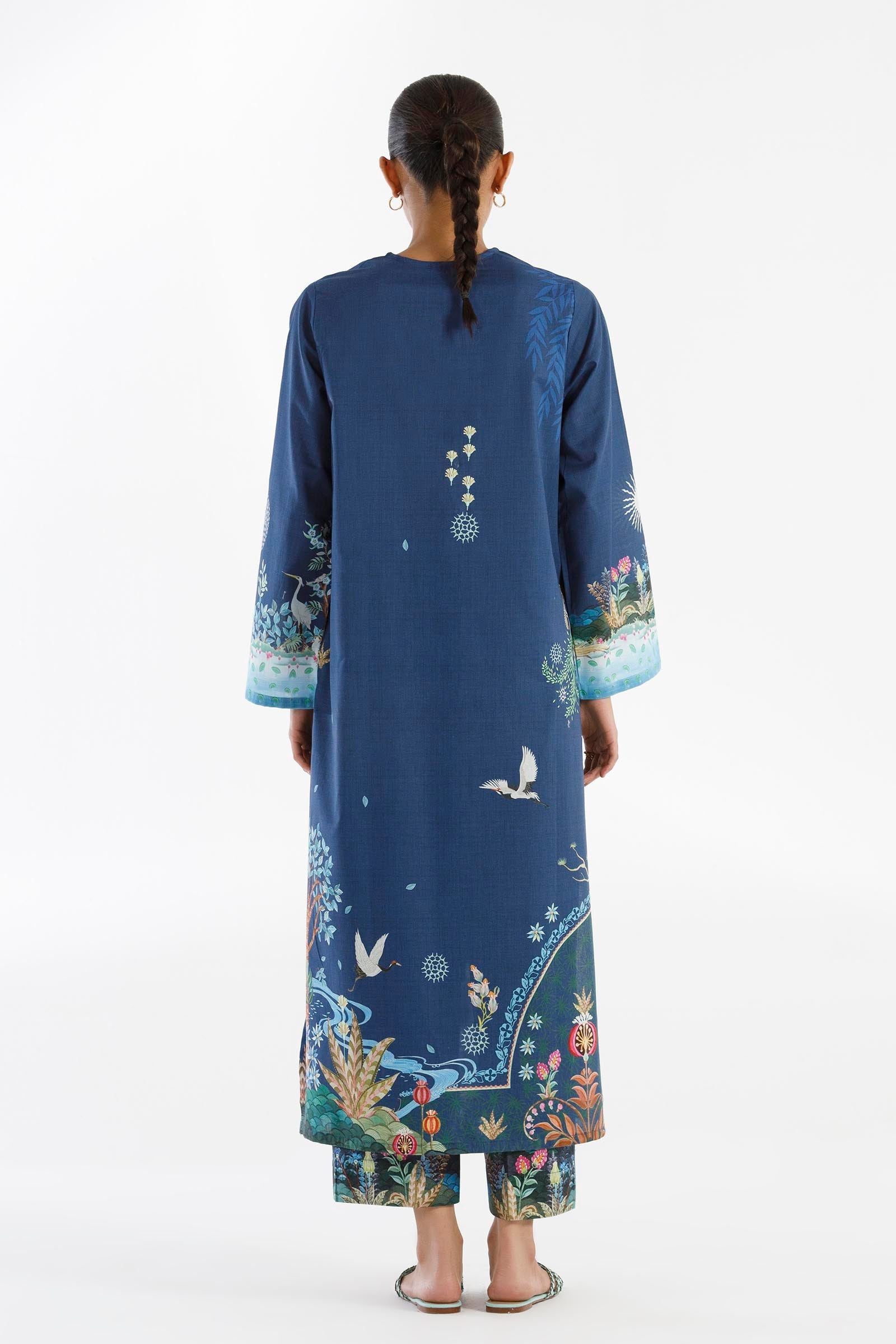 Stitched Printed Lawn Shirt+ Culotte