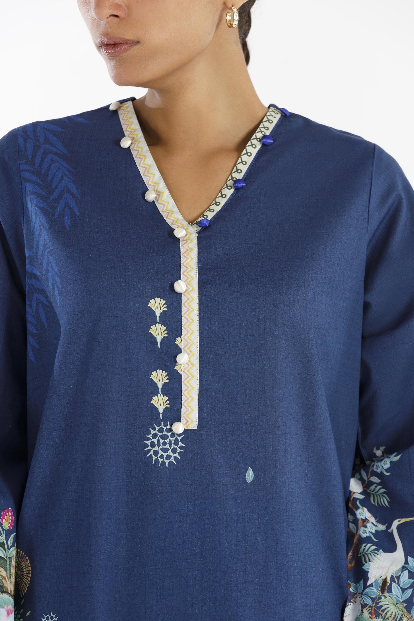 Stitched Printed Lawn Shirt+ Culotte