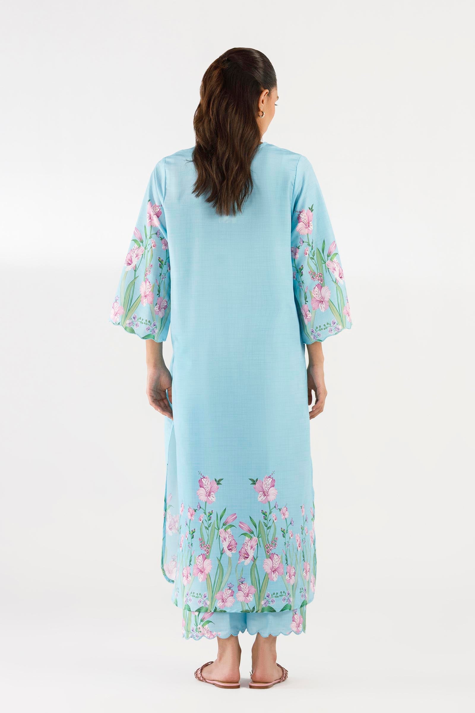 Stitched Printed Viscose Shirt+ Culotte