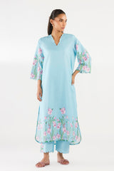 Stitched Printed Viscose Shirt+ Culotte