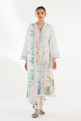 Stitched Printed Lawn Shirt+ Dupatta