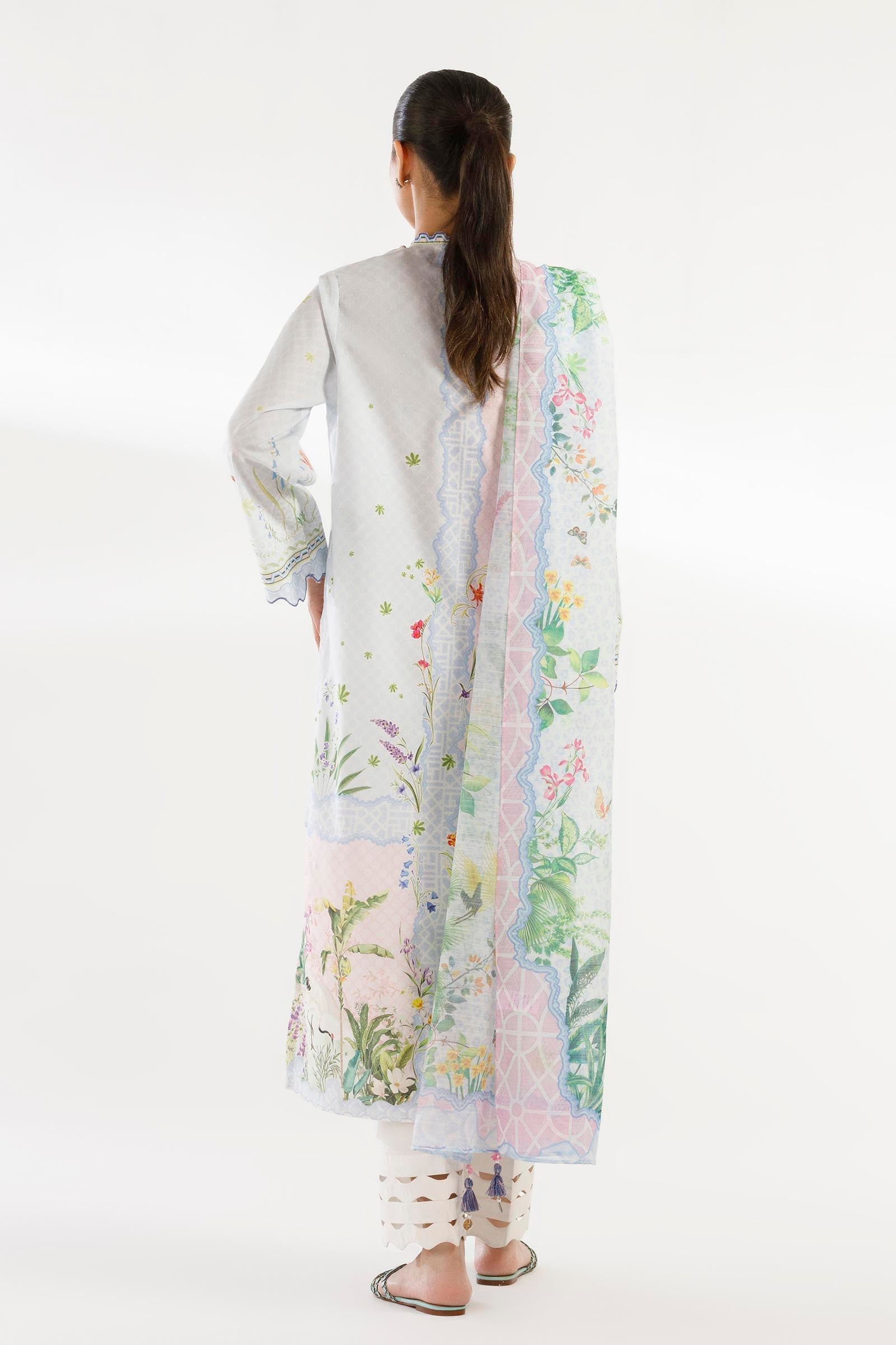 Stitched Printed Lawn Shirt+ Dupatta