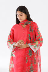 Stitched Printed Lawn Shirt+ Dupatta