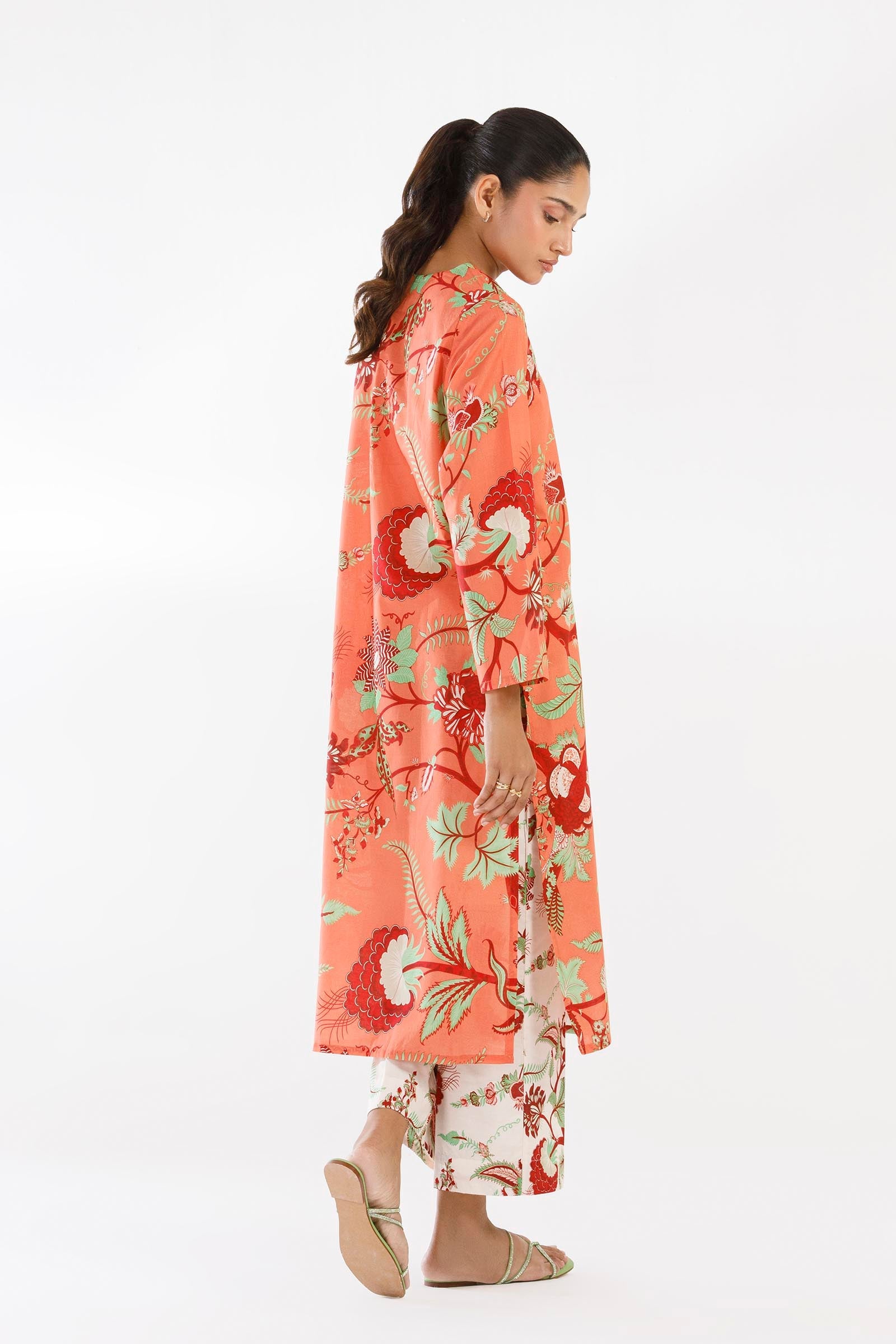 Stitched Printed Lawn Shirt+ Culotte