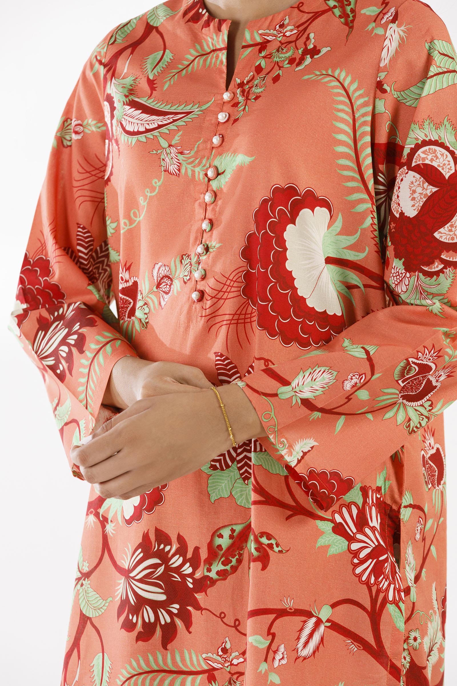 Stitched Printed Lawn Shirt+ Culotte
