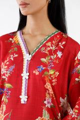 Stitched Printed Viscose Shirt+ Shalwar