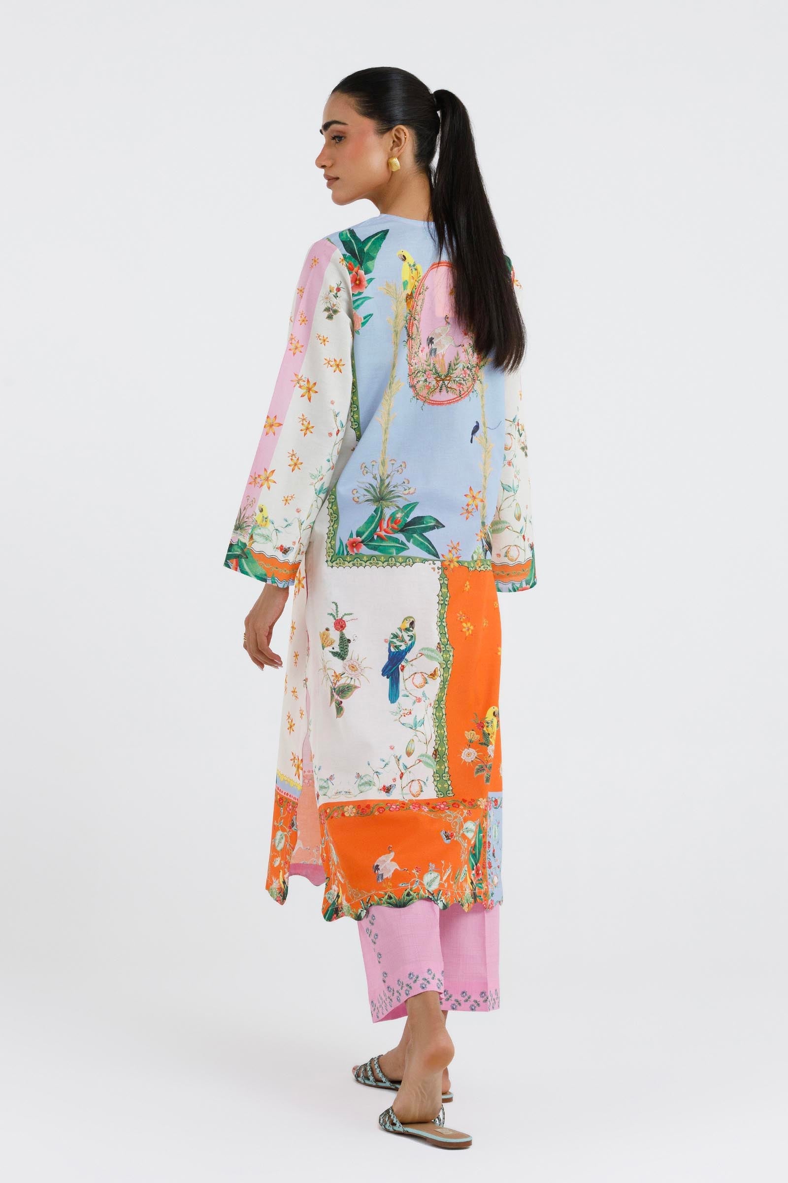 Stitched Printed Lawn Shirt+ Culotte