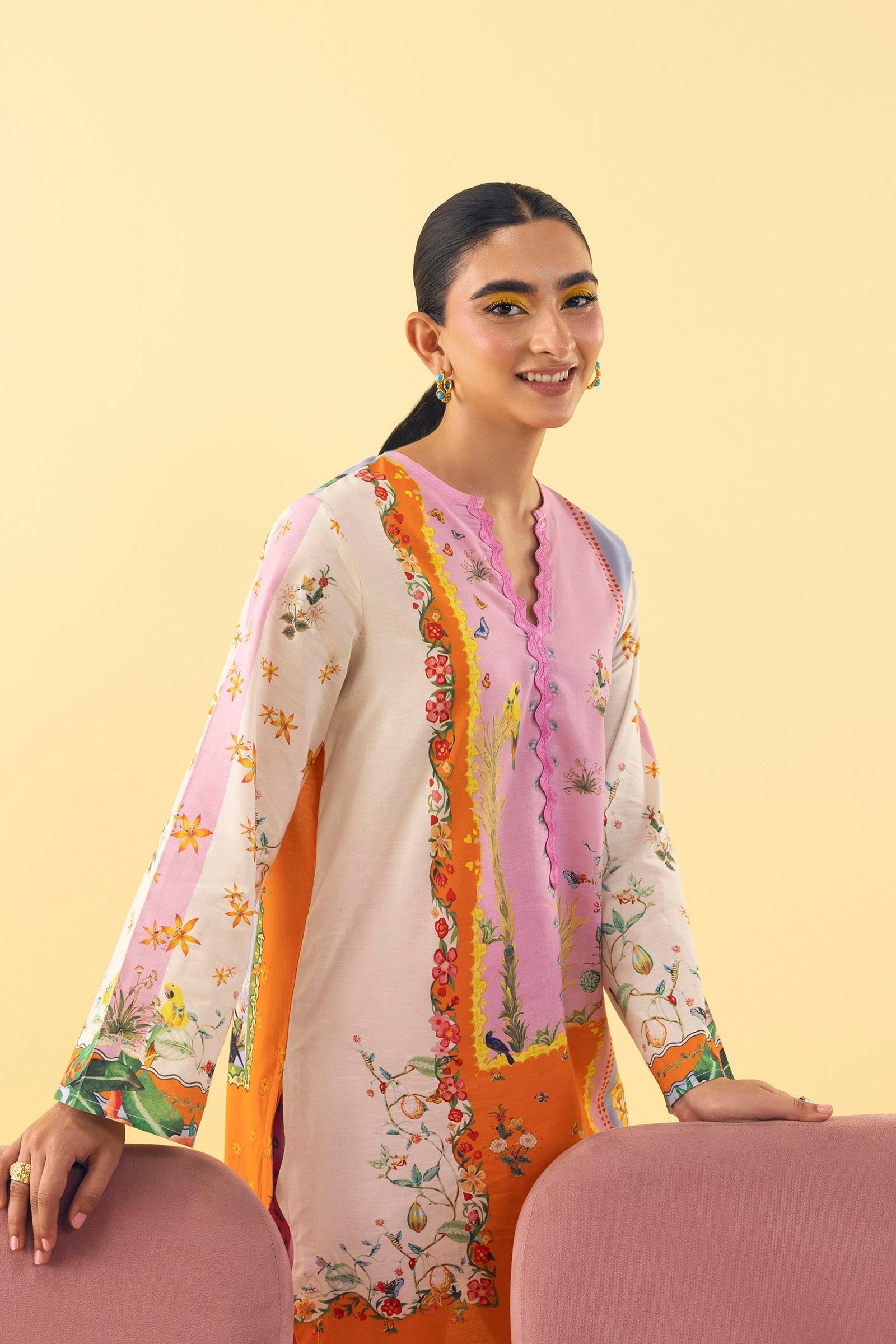 Stitched Printed Lawn Shirt+ Culotte