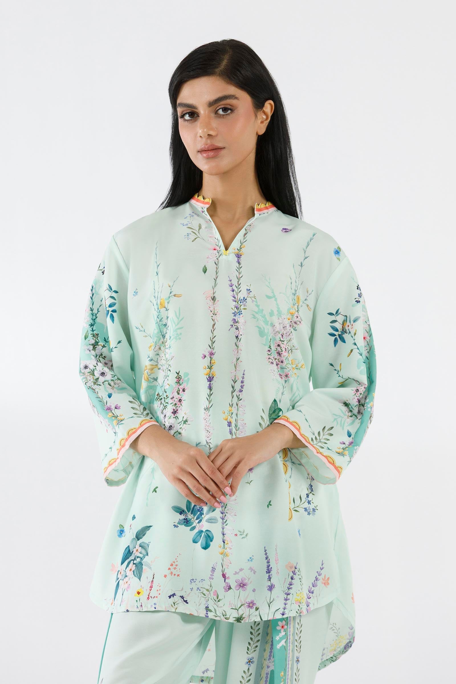 Stitched Printed Linen Shirt+ Shalwar