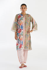 Stitched Printed Viscose Shirt+ Shalwar