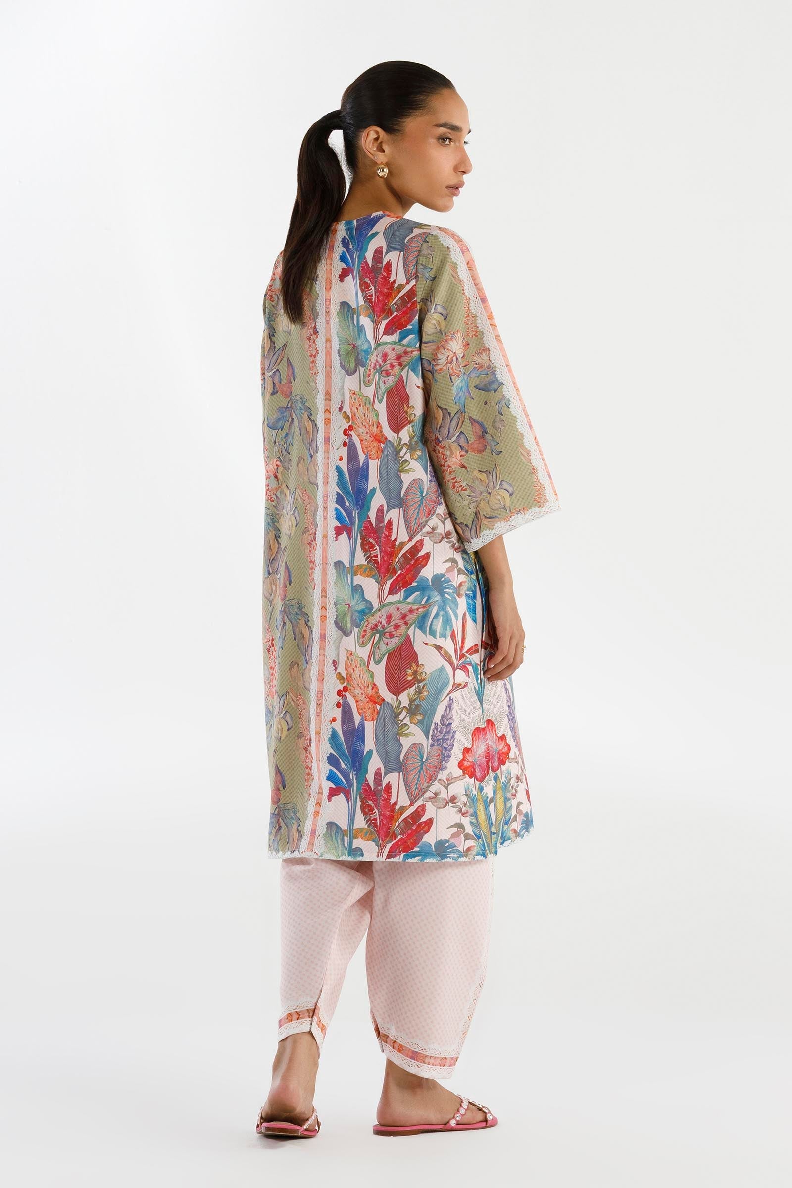 Stitched Printed Viscose Shirt+ Shalwar