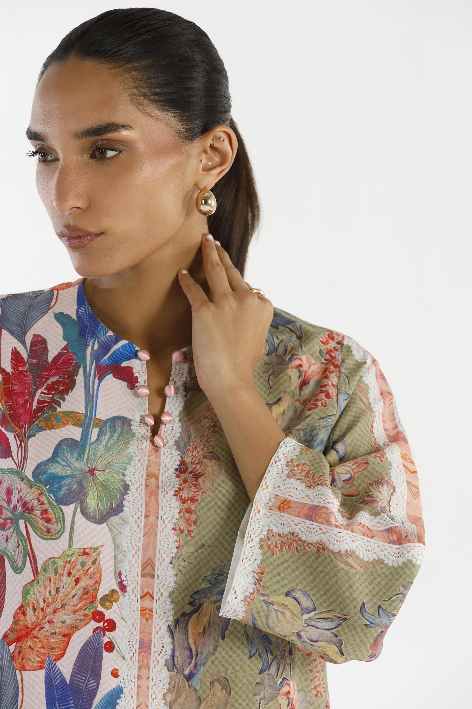 Stitched Printed Viscose Shirt+ Shalwar