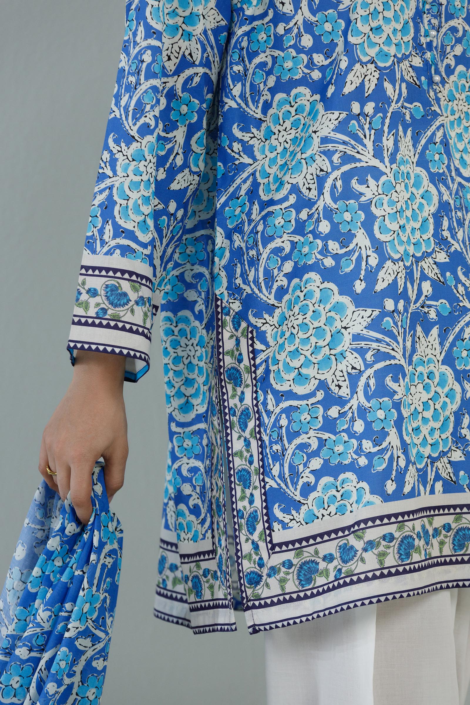 Stitched Printed Lawn Shirt+ Dupatta