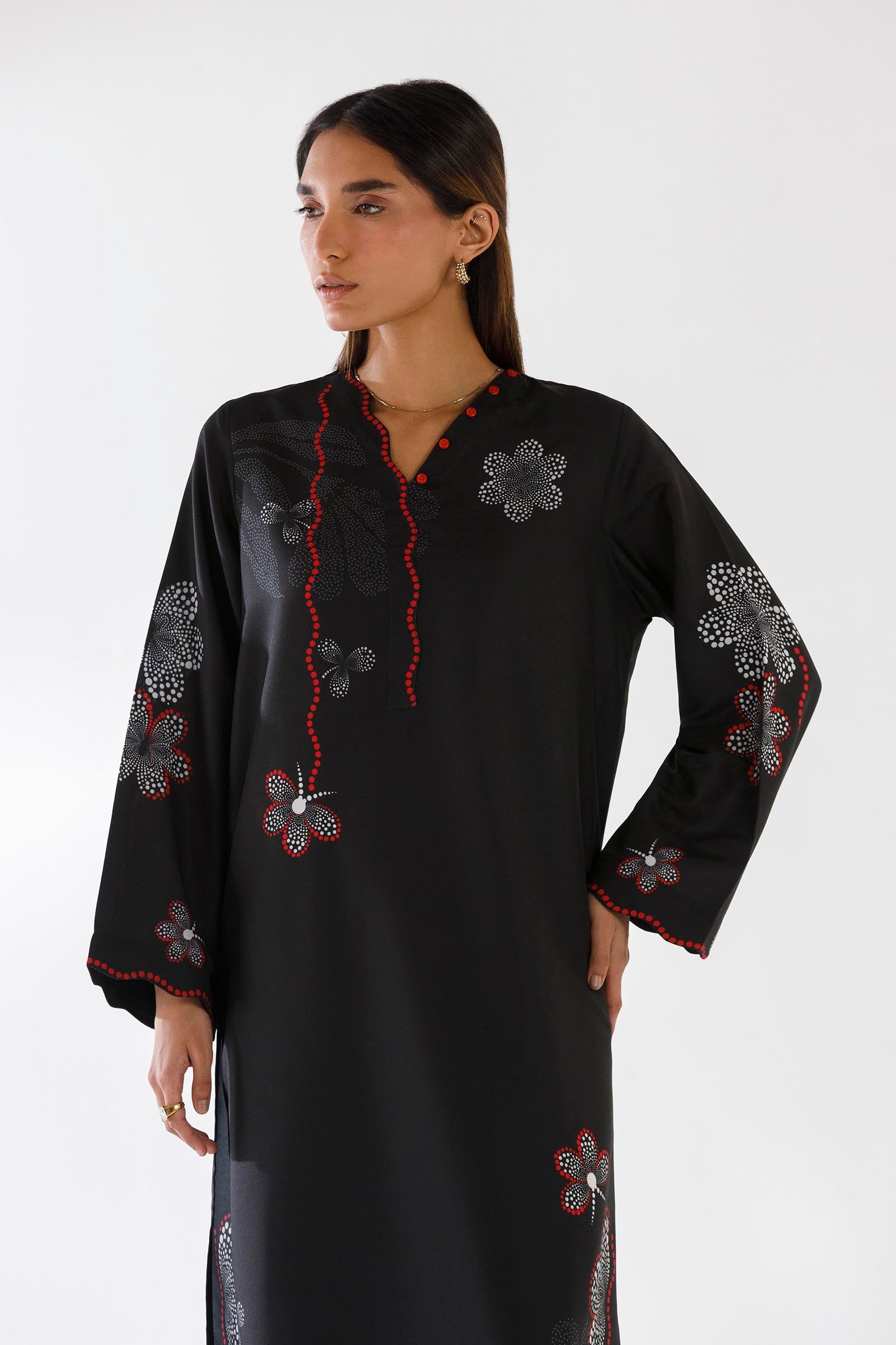 Stitched Printed Viscose Shirt + Culotte