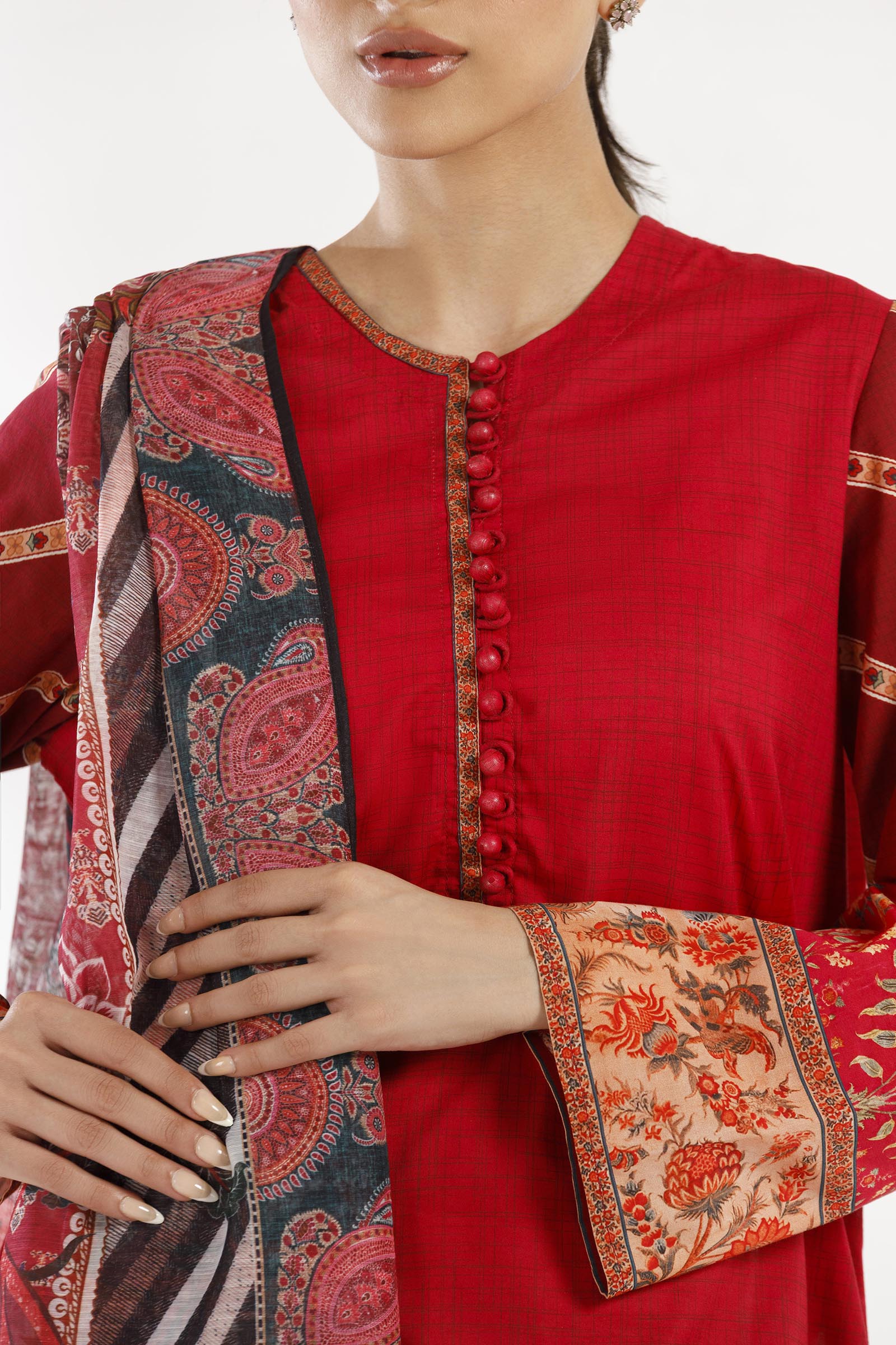 Stitched Printed Lawn Shirt